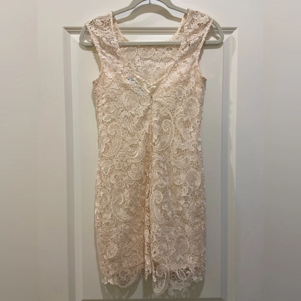 Francesca’s Crocheted Lace Dress - Ivory - Picture 2 of 3